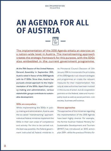 Austria's Commitment to the 2030 Agenda
