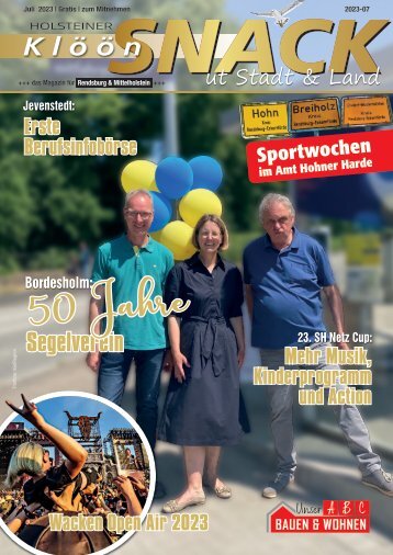 Holsteiner KlöönSNACK - Ausgabe Rendsburg / Mittelholstein - Juli 2023 