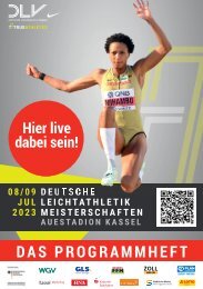 Das Programmheft zu den 123. Deutschen Leichtathletik-Meisterschaften