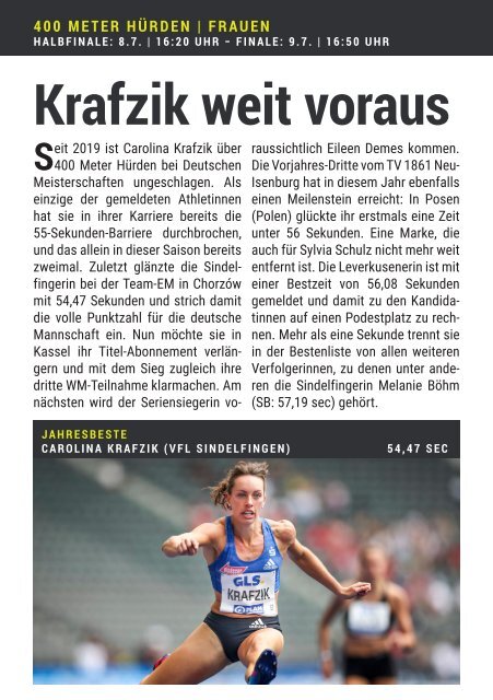 Das Programmheft zu den 123. Deutschen Leichtathletik-Meisterschaften