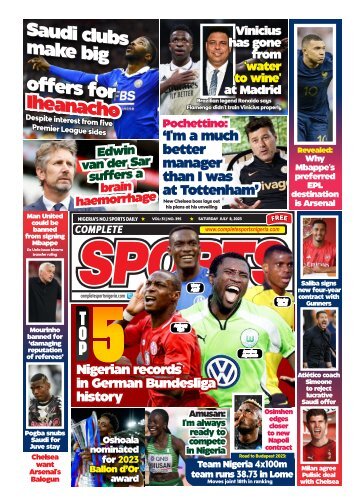 COMPLETE SPORTS - SATURDAY JULY 8, 2023