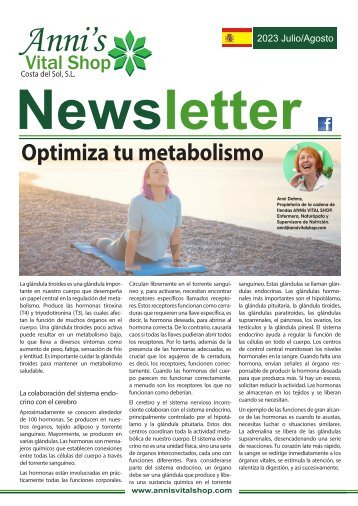 Optimiza tu metabolismo