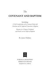 covenant and baptism SAMPLE