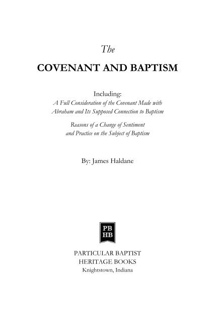 covenant and baptism SAMPLE