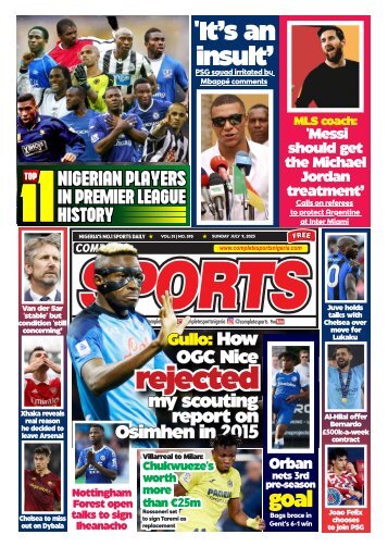 COMPLETE SPORTS - SUNDAY JULY 9, 2023