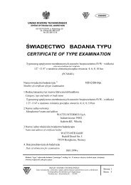 świadectwo badania typu certificate of type examination - Wodmax
