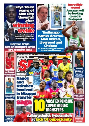 COMPLETE SPORTS - MONDAY, JULY 10, 2023