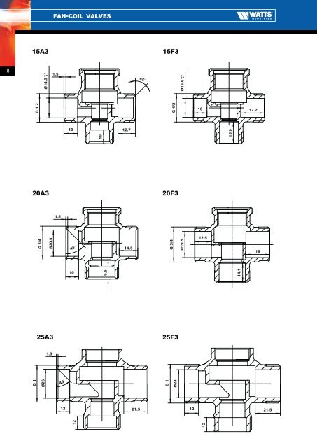 Fan-coil valves Series 2131 - 3131 - 4131 - Totaline