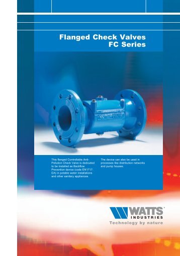 Flanged Check Valves FC Series - Watts Industries