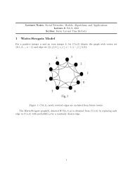 1 Watts-Strogatz Model - Mathematical Sciences Home Pages