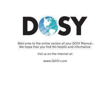 DOSY TR-1000 Manual - Dosy.com!