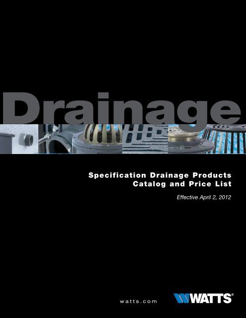 Area Drain - Watts Water Technologies, Inc.