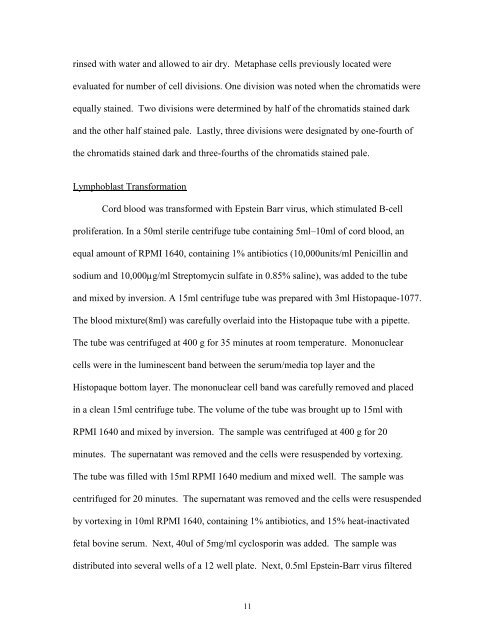 TRISOMY 8 MOSAICISM: CELL CYCLE KINETICS AND ...