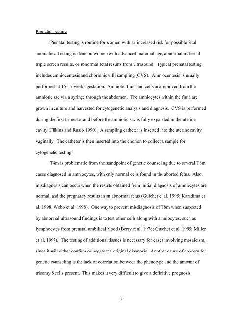 TRISOMY 8 MOSAICISM: CELL CYCLE KINETICS AND ...