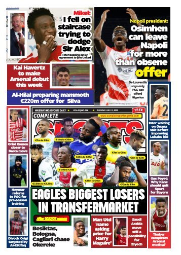 COMPLETE SPORTS - TUESDAY, JULY 11, 2023