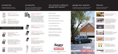 garage door openers buying guide - Sears Canada