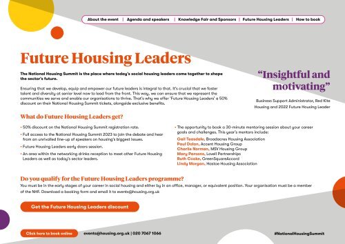 National Housing Summit 2023 brochure