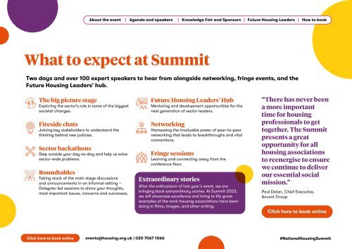 National Housing Summit 2023 brochure