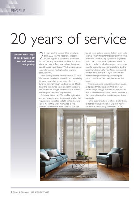 Blinds & Shutters - Issue 3/2023