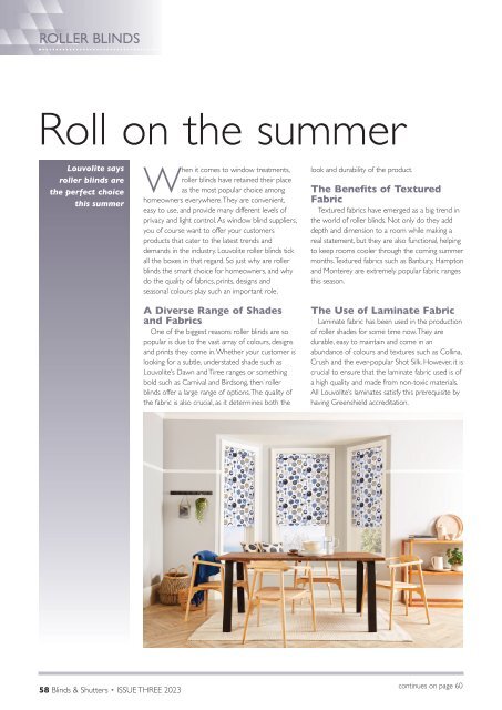 Blinds & Shutters - Issue 3/2023