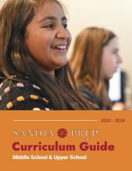 Sandia Prep Curriculum Guide 2023 - 2024 