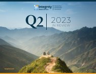 2023 Q2 In Review - Integrity Wealth Advisors, Ventura & Ojai, California