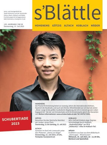 s'Blättle Nr. 28 - Do, 13. Juli 2023