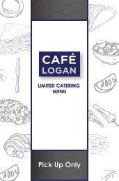 Cafe Logan Catering Menu