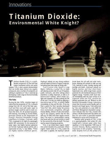 Titanium Dioxide: Environmental White Knight? - bvsde