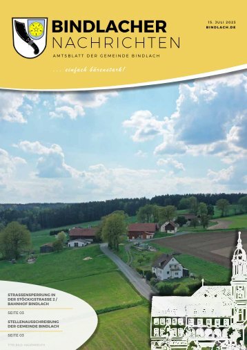 Bindlacher Nachrichten - Ausgabe 15.07.2023