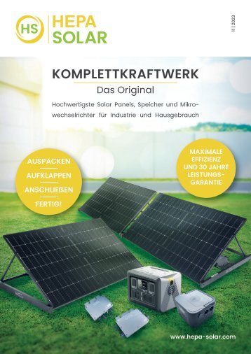 Hepa Solar Katalog