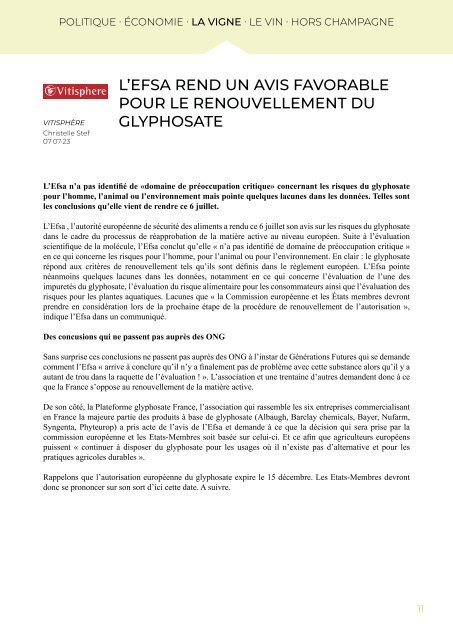 PANORAMA DE PRESSE - 12.07.23