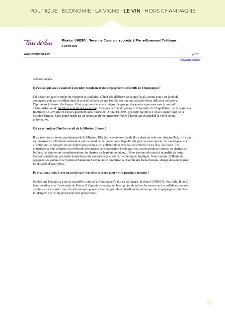 PANORAMA DE PRESSE - 12.07.23