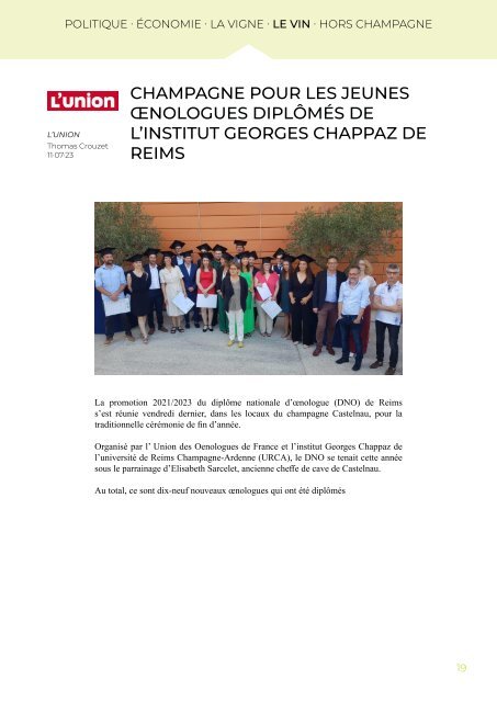 PANORAMA DE PRESSE - 12.07.23