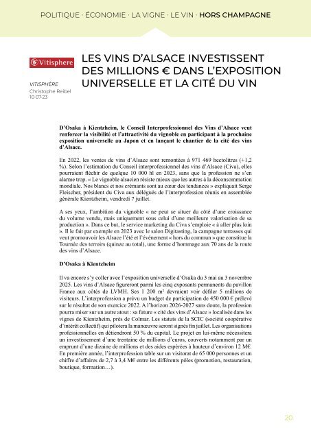 PANORAMA DE PRESSE - 12.07.23