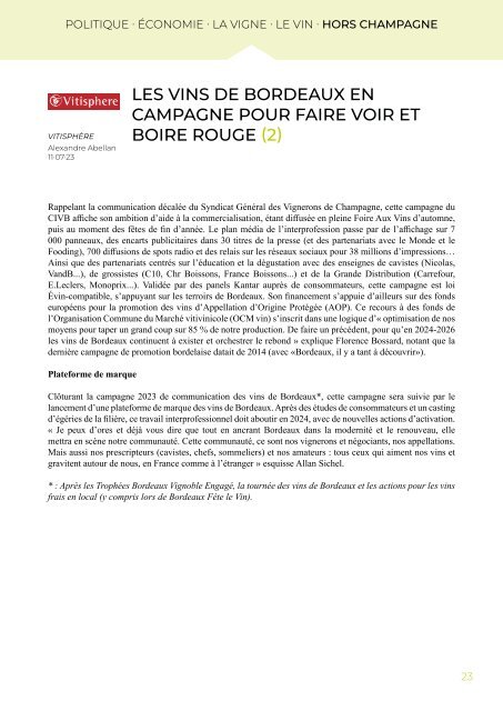 PANORAMA DE PRESSE - 12.07.23