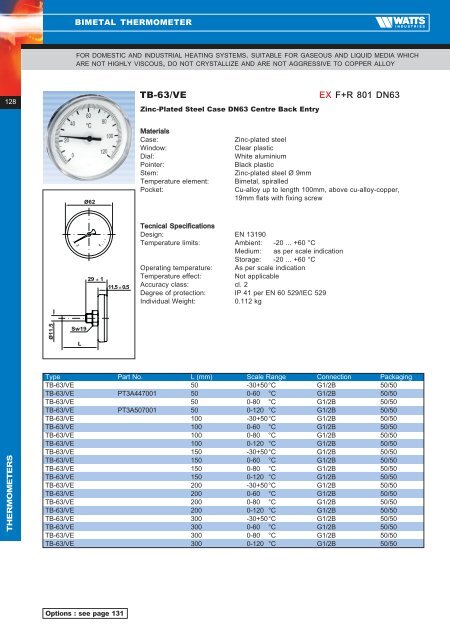 Product Catalogue - Pressure & Temperature ... - Watts Industries