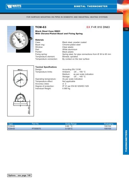 Product Catalogue - Pressure & Temperature ... - Watts Industries