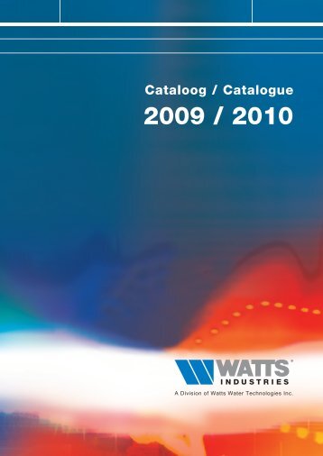 082377 WATTS CATALOOG COVER ENKEL - Watts Industries
