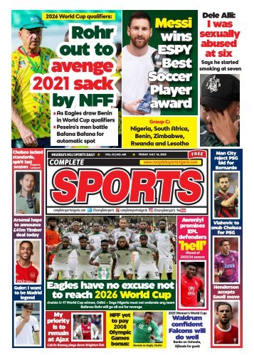 COMPLETE SPORTS - FRIDAY JULY 14, 2023