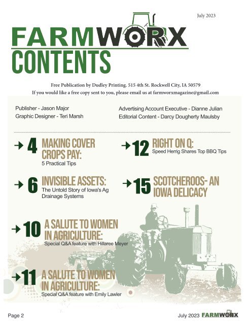 July 2023 issue of the Farmworx Magazine