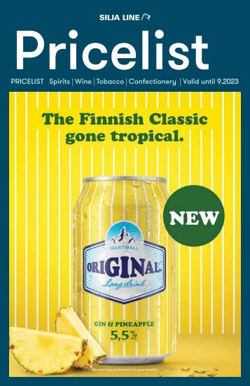 Tallink Silja Line Spirits, Wine, Confectionery Pricelist valid until 09.2023