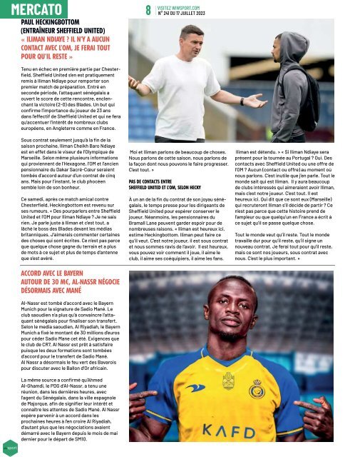 Journal wiwsport n241 - 17 juillet 2023