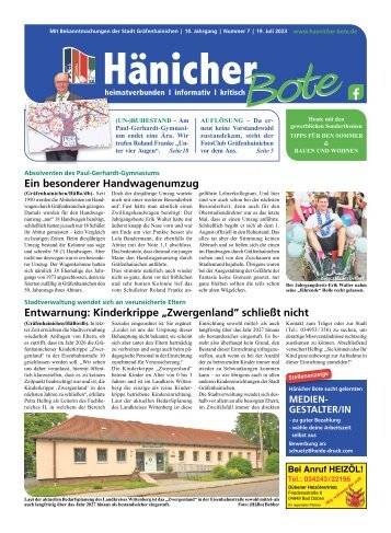 Hänicher Bote | Juli-Ausgabe 2023