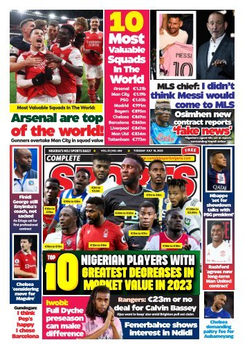 COMPLETE SPORTS - TUESDAY, JULY 18, 2023