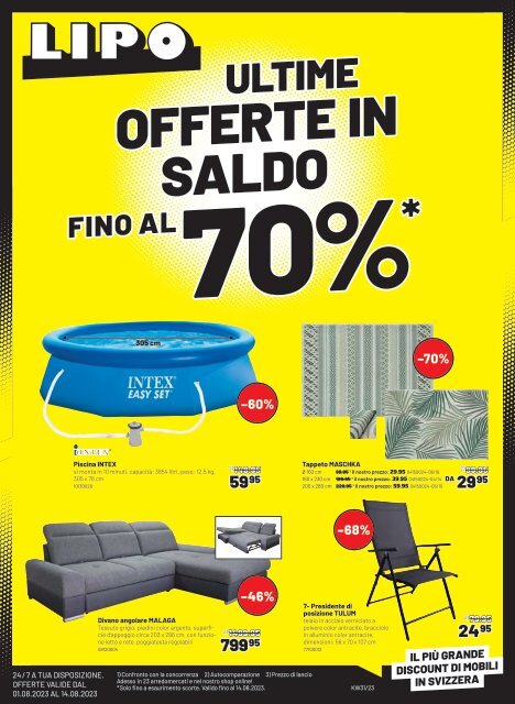 Catalogo LIPO. Tutte le offerte valide fino al 14. agosto 2023