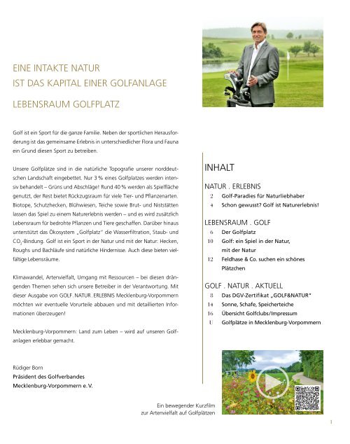 GOLF . NATUR . ERLEBNIS Mecklenburg-Vorpommern