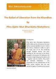 The Ballad of Liberation from the Khandhas by Phra Ajahn Mun ...