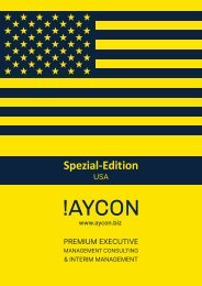 AYCON Management Consulting GmbH - USA SPEZIAL 2023