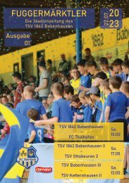 20230722 Fuggermärktler TSV 1862 Babenhausen – FC Thalhofen